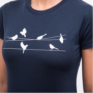 Дамска мерино тениска Songbirds DPBLUE SENSOR - изглед 4