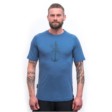 Man's T-shirt Earth riviera blue SENSOR - view 3
