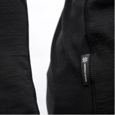 SENSOR MERINO IMPRESS MEN TEE LS black/cosmos SENSOR - view 3