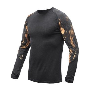 SENSOR MERINO IMPRESS MEN TEE LS black/cosmos SENSOR - view 2