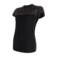 Women's T-shirt MERINO IMPRESS black/pattern
