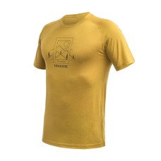 Men’s Sensor Merino Air "Say Yes" 100% Merino Blend T-Shirt (Short Sleeve) – Mustard Yellow